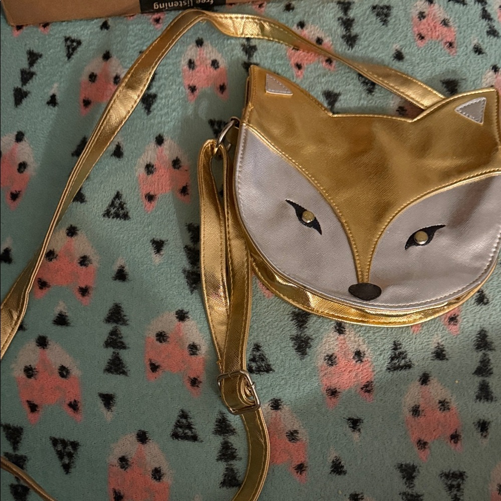 Gold Fox Crossbody Bag for Women